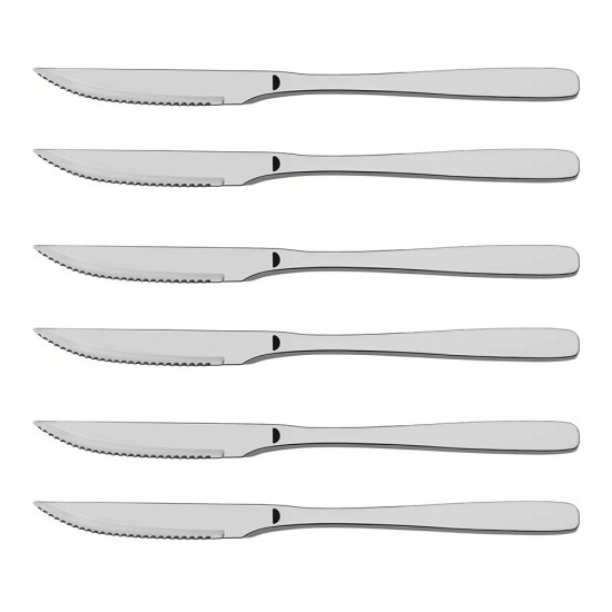 Jogo 6 Faças Churrasco Cosmos Aço Inox Tramontina